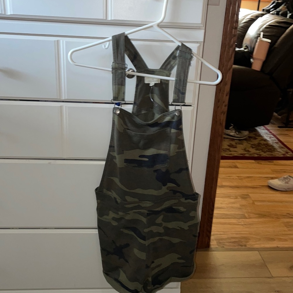 Camo romper overalls
